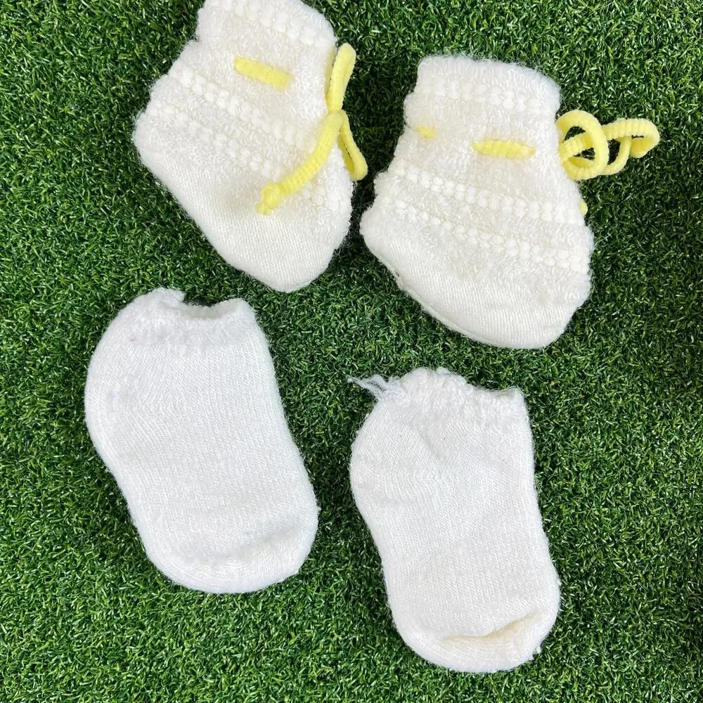 Vintage Set of Baby Booties Winter Baby Socks